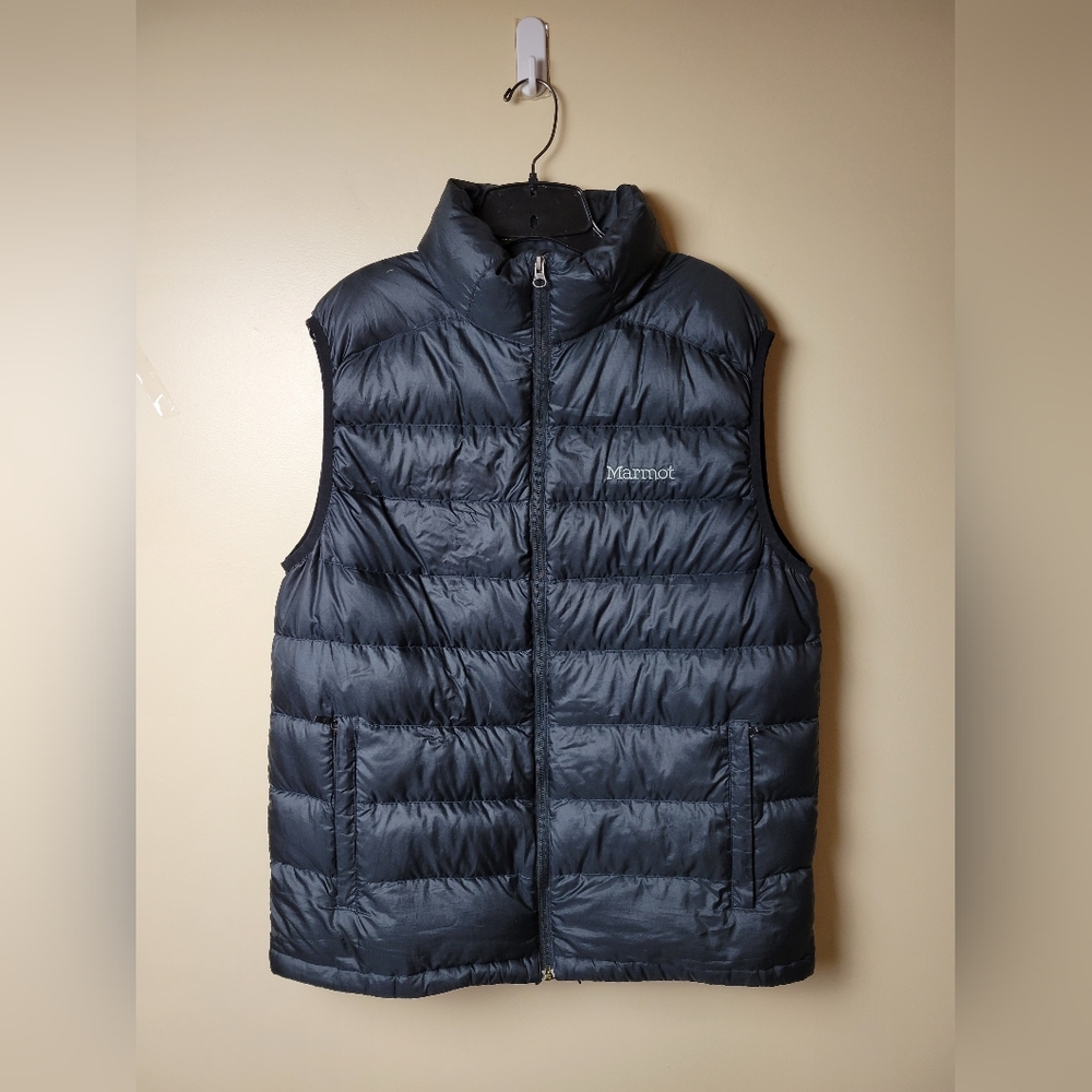 Marmot Goose Down 800 Fill Mens Black Vest Size Large
